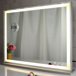 Stolní zrcadlo make-up MMIRO 56,3x72 cm | stříbrná