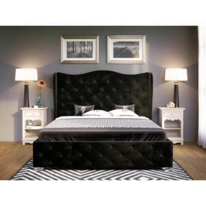 PROXIMA STORE.cz - Luxusní manželská postel BOLONIA - černá - 140/160/180 Velikost postele: Pre matrac 140 x 200 cm