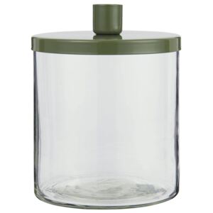 Kovový svícen s úložnou sklenicí Green 16,5 cm (kód VANOCE21 na -15 %)