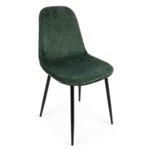 MUZZA Židle irelia velvet zelená