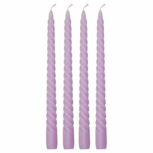 Vysoká svíčka Light Twisted Lavender - set 4 ks