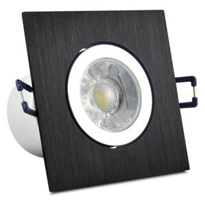 LED podhledové stropní osvětlení DARIEN, 5,5W, teplá bílá, 9x9cm, hranaté, černé