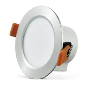 LED podhledové stropní osvětlení MARS, 7W, teplá bílá, 9,8cm, kulaté, leskle stříbrné