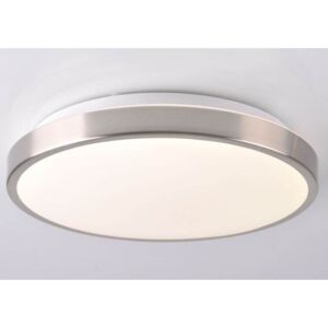 LED stropní moderní osvětlení JOHN, 15W, denní bílá, 29cm, kulaté, stříbrné
