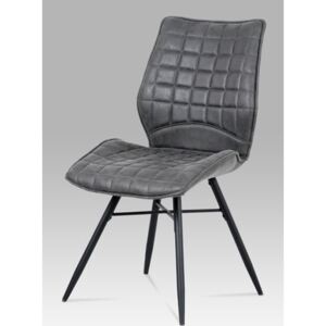 Autronic Jídelní židle, šedá látka vintage, kov černý mat HC-444 GREY3