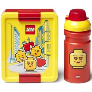 LEGO Iconic Girl svačinový set láhev a box - žlutá/červená