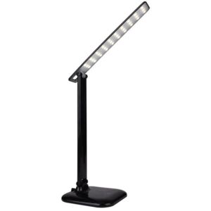 LED stolní stmívatelná kancelářská lampa ILLINOIS, 9W, teplá bílá, černá