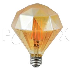 LED dekorativní vintage žárovka DIEM-A, E27, Z110, 4W, 2700K, teplá bílá, 450lm, jantarová