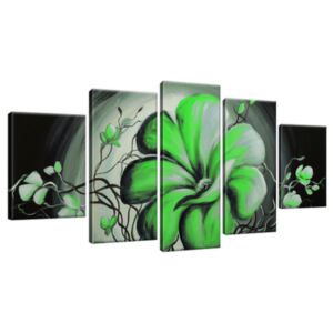 Ručně malovaný obraz Zelená živá krása 150x70cm RM2449A_5B