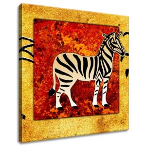 Gario Obraz na plátně Barevné zebry Rozměry (š x v): 30 x 30 cm