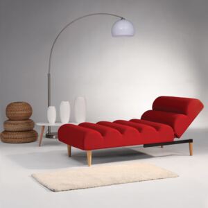 Relaxační designové polohovatelné lehátko VALENTINO - červená