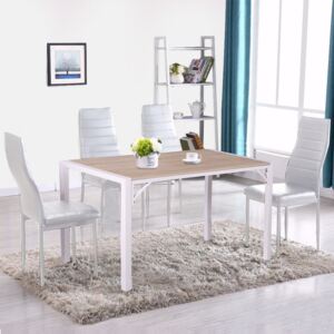Jídelní set  6 židlí + stůl - ARTEMIO - bílá barva II.jakost