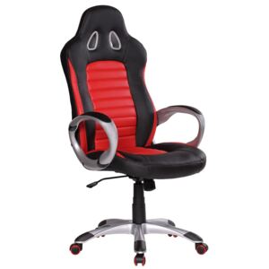 AMSTYLE Kancelářská židle Racer Sport (červená/černá)