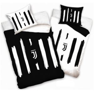 Carbotex • Bavlněné ložní povlečení Juventus FC - motív Cinque - 100% bavlna - 70 x 90 cm + 140 x 200 cm