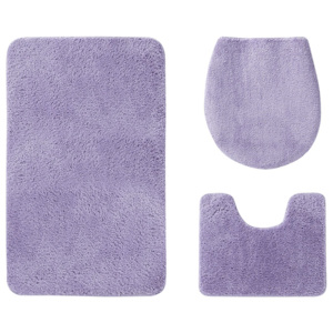 MIOMARE® Sada koupelnových koberečků, 3dílná (lila fialová)