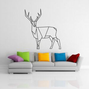 GLIX Deer - samolepka na zeď Černá 50x55 cm