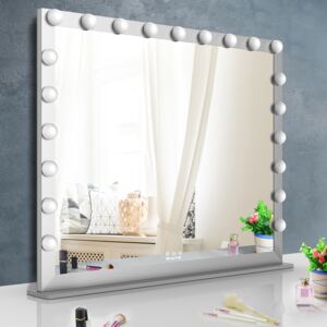 Stolní zrcadlo make-up MMIRO 100x80 cm | stříbrná