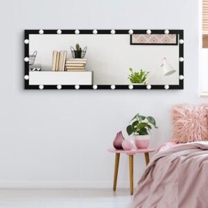 Stojací zrcadlo MMIRO 160 x 60 cm | černá