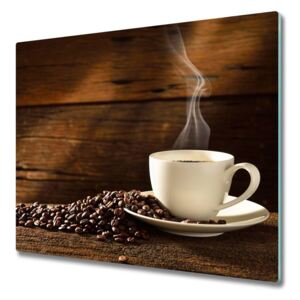 E-shop24, 60x52 cm, Hnn54604060 Skleněná deska Šálek kávy