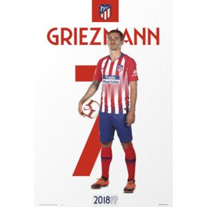 Plakát, Obraz - Atletico Madrid 2018/2019 - Griezman, (61 x 91,5 cm)