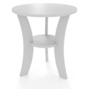 Květinový stolek ø 51 cm Wati oblé nohy Alaska bílá