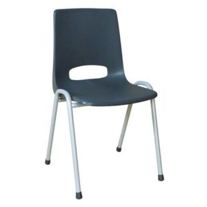 Plastová jídelní židle Pavlina Grey, antracit, šedá konstrukce