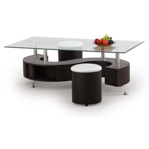 NINA / HU stolek konferenční wenge, 130 x 70 x 45 cm,, černá, mdf