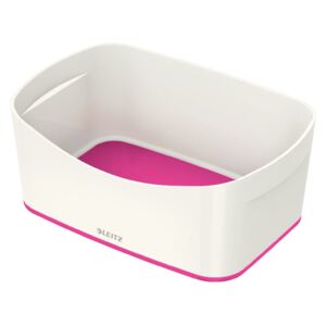 Bílo-růžový stolní box Leitz MyBox, délka 24,5 cm