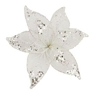 Dekor. květ 25cm, bílý X0988