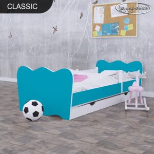 Svět pokojů Dětská postel klasik - modrá + matrace zdarma Uložný prostor: ANO (+400 Kč), Rozměr: 140x70 cm