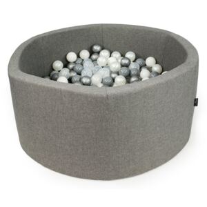 Svět pokojů Suchý bazén CLASSIC šedý Roměr: 90 x 30 cm, Poček kuliček: bez míčků