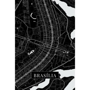 Mapa Brasilia black