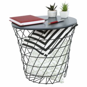 Tempo Kondela Příruční stolek, grafit / černá, BATIS TYP 3