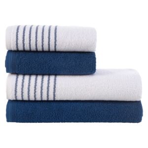 Sada ručníků a osušek Eleganza modrá