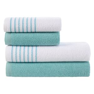 Sada ručníků a osušek Eleganza tyrkysová modrá