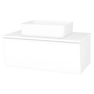 Dřevojas Koupelnová skříň INVENCE SZZ 80 (umyvadlo Joy) Varianta: L01 Bílá vysoký lesk / L01 Bílá vysoký lesk