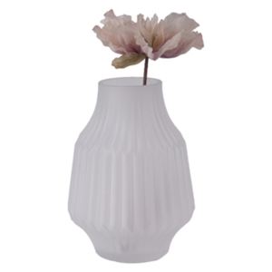 Skleněná váza Stripes 19 cm M Present Time (Barva- bílá)