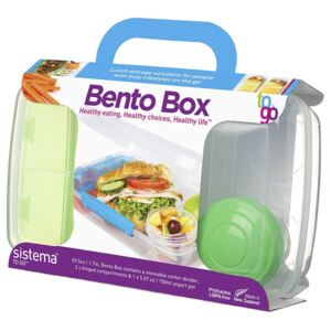 Sistema Bento box se 4 oddíly a kelímkem To Go 1,76 l zelený