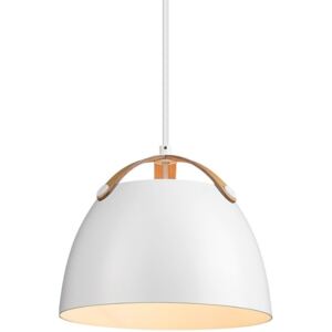 Bílé kovové závěsné světlo Halo Design Oslo 24 cm