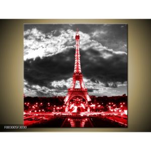 Obraz noční Eiffelovy věže v Paříži (F003005F3030)