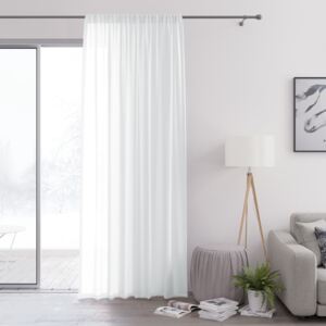 Dekorační záclona s řasící páskou VALIKA bílá 140x250 cm (cena za 1 kus) MyBestHome