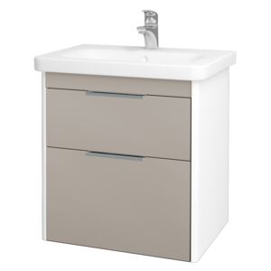 Dřevojas Koupelnová skříň ENZO SZZ2 65 Varianta: L01 Bílá vysoký lesk / N07 Stone