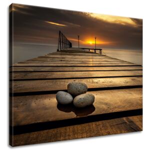 Gario Obraz na plátně Nádherné ráno při molu Rozměry (š x v): 60 x 50 cm