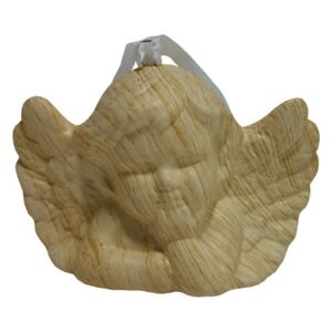 Andělíček keramický motiv dřevo