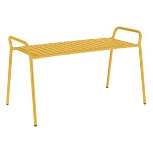 Žlutá kovová zahradní lavice Bizzotto Dalya 88 cm