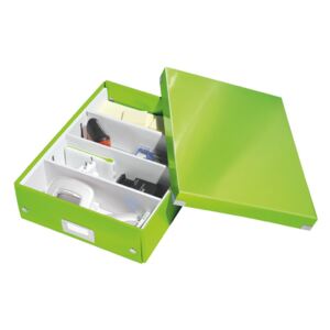 Zelený box s organizérem Leitz Office, délka 37 cm