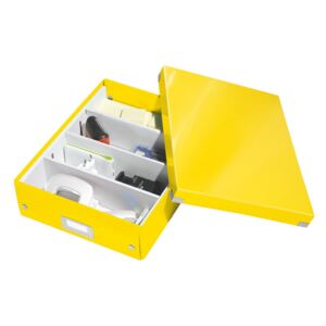 Žlutý box s organizérem Leitz Office, délka 37 cm