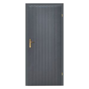STANDOM - Koženkové čalounění dveří vzor KARO T3 barva šedá široké pásy pro 80 dveře