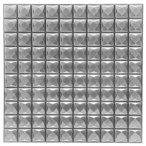Nálepky ve formě dlaždiček skládající se ze sta miniaturních stříbrných čtverečků 30 x 30 cm
