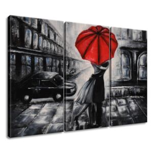 Gario Obraz na plátně Červený polibek v dešti Rozměry (š x v): 90 x 60 cm